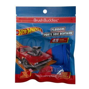 Hot Wheels 45 Count Kids Flossers Bubble Gum Flavor Dental Picks